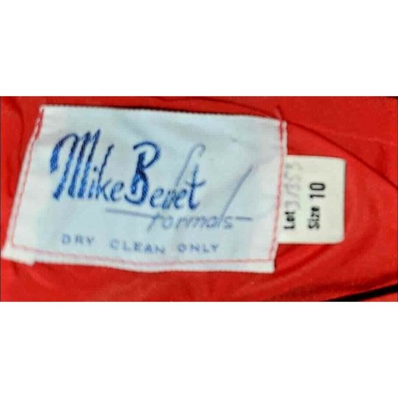 VTG MIKE BENET FORMAL RHINESTONES AND SEQUINS EMPIRE WAIST DRAPED FRONT SIZE 10 - Picture 7 of 7